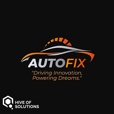 Logo for AutoFix Designed By: Hive of Solutions branding car graphic design hiveofsolutions identity logo