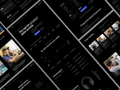 Website UI card ui case study clean dark layout dark theme developer website homepage landing page pricing product product design typography ui ui ux user experience ux web development web ui web ui kit website