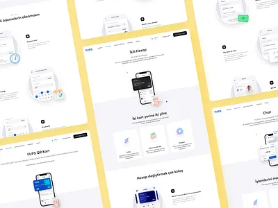 FUPS Features card chat clean design features landingpage payment qrcard ui ux website