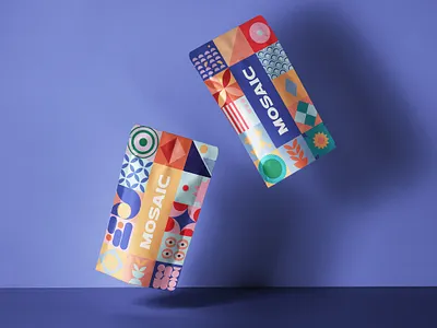 100 MOSAICS [262 Mosaic Geometric Elements] assets colorful design assets geometrics illustration mosaic patterns textures vector