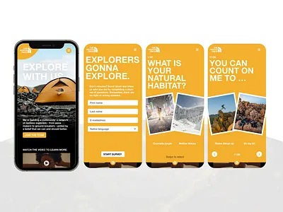 #DailyUI day 1 - The North Face adventure branding dailyui design explore explorer form influencer mockup northface personal portfolio site subscribe swipe travel ui ux web website