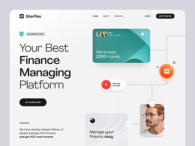 Starfino Website design interface product service startup ui ux web website