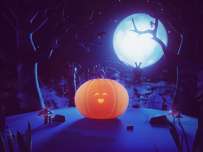 Happy Halloween from Vivid Motion 3d 3d animation 3d art ae aftereffects animation c4d cartoon dark design ghost halloween holiday illustration moon motion pumpkin 3d render spooky vividmotion