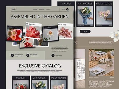 Orchid Landing Page. blossom bouquet ecommerce floral florist flower flowers landing page luxurious orix paradise plant rose roses sajon shop wallpaper web design webdesign website