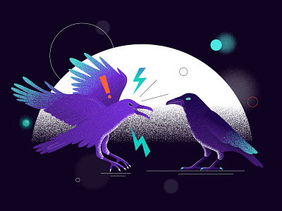 Crow Illustration 2d character character design crow crypto currency flat illustration raven vector website