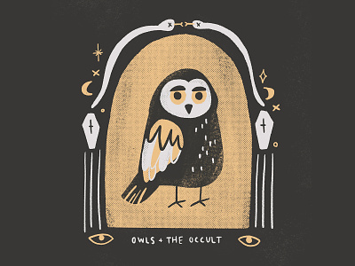 Owls + Occult character illustration creepy design doodle halloween halloween illustration horror illustration illustrator mythology occult owl owls spooky spooky season