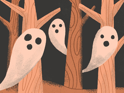 Black + Blush design doodle fairytale folklore forest forests ghost ghosts halloween halloween illustration haunted illustration illustrator nature outdoors spooky spooky season