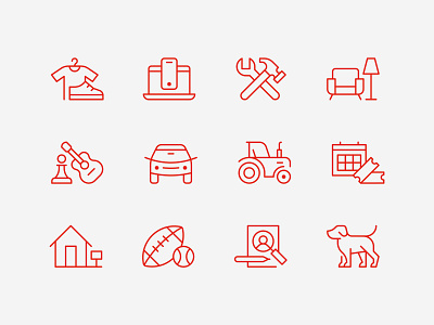Knicknack - Icon Set brand design geometric icon iconography line pictogram ui vector