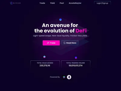 Defi Crypto Exchange Landing Page app bitcoin crypto design