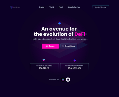 Defi Crypto Exchange Landing Page app bitcoin crypto design