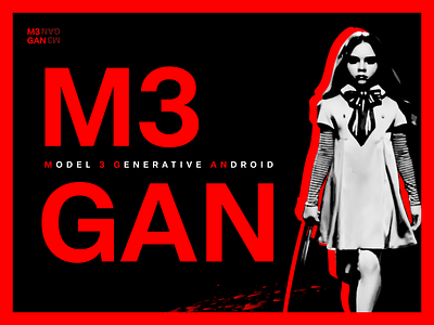 M3GAN designzillas halloween homepage horror mocktober red web design