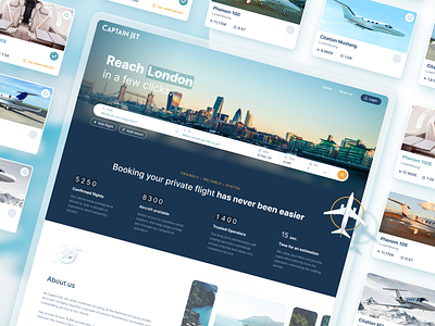CaptainJet - Website & IOS App Redesign booking branding fly graphic design illustration luxury product design travel ui ux web design webdesign website