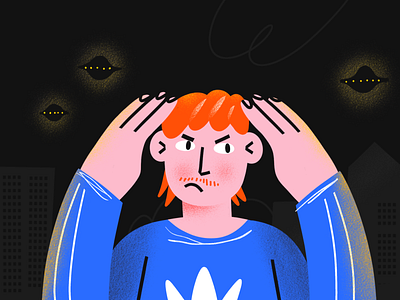Invasion 2d 2d illustration character flat illustration invasion magazine illustration simple texture ufo x files