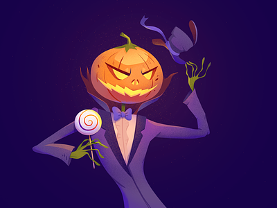 Halloween-themed illustration by Outcrowd clean colors halloween illustration minimal procreate sketch ui vector