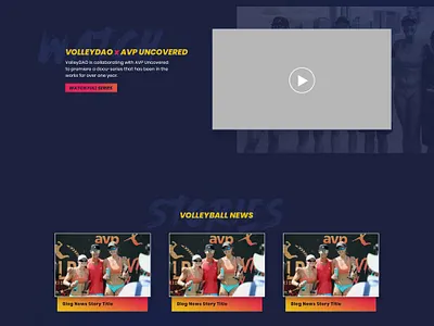 Volleyball website design colorful website ui ux volleyball web design