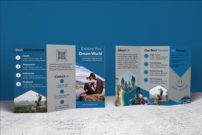 TRAVEL TRI FOLD BROCHURE branding campaign design marketing print design travel trifold brochure