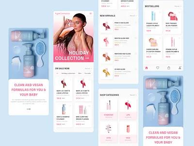 KylieCosmetics app design homepage logo mobile mobile app ui ux