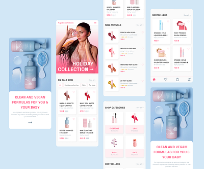 KylieCosmetics app design homepage logo mobile mobile app ui ux