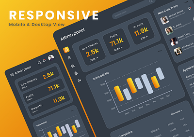 Responsive Dashboard Designs / Mobile and Desktop Dashboard UI admin design admin panel dashboard dashboard designs dashboard modern ui dashboard ui modern admin panel design modern dashboard modern ui responsive admin panel responsive dashboard responsive dashboard ui responsive design responsive ui resposive ui