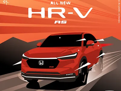 All New HR-V design geometric illustration illustrator minimal simple vector