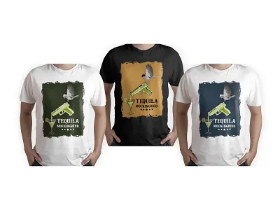 "Tequila mockingbird" t shirt design creative graphic design illustration mockingbird shirt t shirt t shirt design tee tequila gun tequila mockingbird