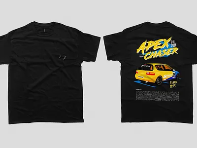 Apex Chaser Civic Si-R Spoon automotive car civic clean design hatchback honda illustration illustrator jdm minimal simple vector