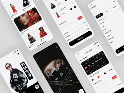 BLAZE- Fashion store app animation appdesign dailyui dribbblers ios motion graphics ui uidesign userexperience userinterface ux uxdesign