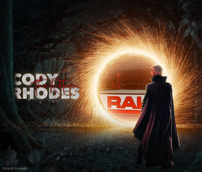 Code Rhodes in The Multiverse of Madness. cover design football graphic design john cena poster sport wwe