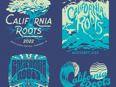 California Roots Festival Merch california cypress tree festival logo merch monterey music ocean roots sea seagul sun sunset water wave