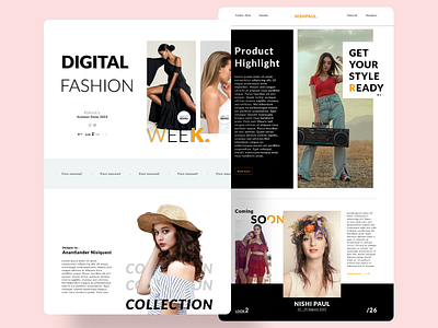 Fashion Show Website ui