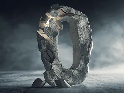 Numero cero en 3d 3d fondoconroca logo luzentrerocas numerocero3d roca3d