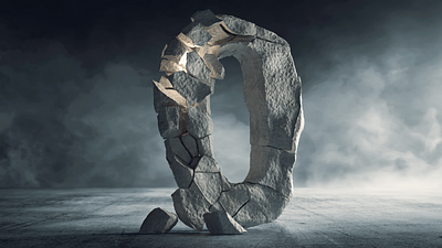 Numero cero en 3d 3d fondoconroca logo luzentrerocas numerocero3d roca3d