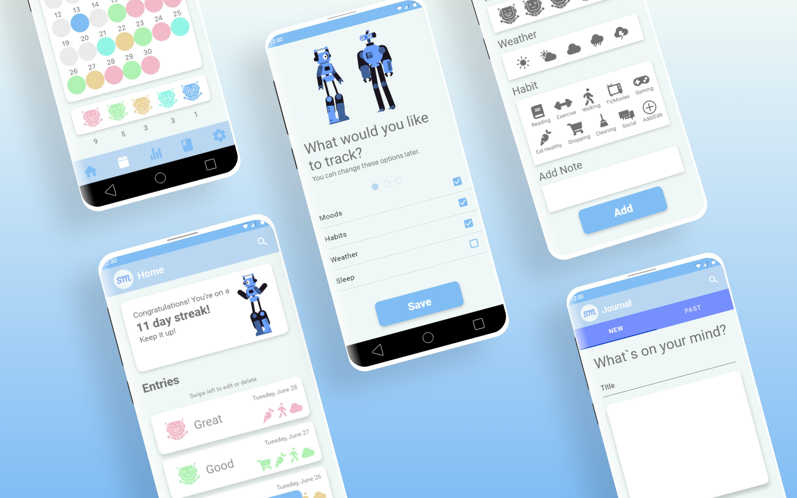 Example of Mood Tracker App