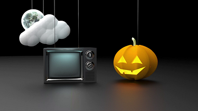 🎃Spooky season👻 3d model 3d modelling 3d render animation clean cloud halloween illustration moon motion graphics pumpkin season spooky tv vector vintage weather web