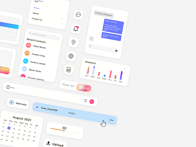 Light UI Design Components components design design system figma light ui