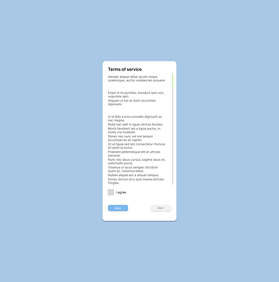 Daily UI #089 - Terms of Service dailyui001