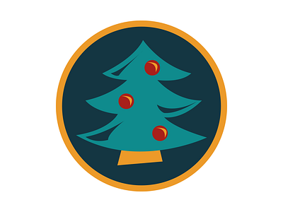 Christmas Tree badge branding design graphic design illustration logo vector