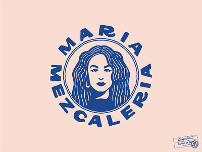 Maria Mezcaleria badge beautiful blue drink emblem food logo logo design logo set logo suite