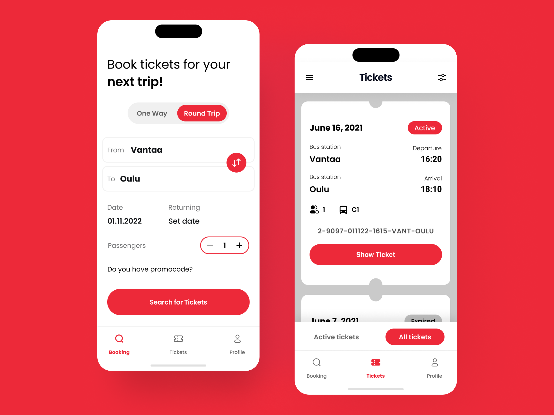 Bus Ticket Booking - Mobile App by Aleksandr Shchilkin on Dribbble