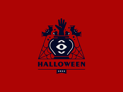 Halloween 2022 bat bones fear halloween horror illustration logo logotype witch