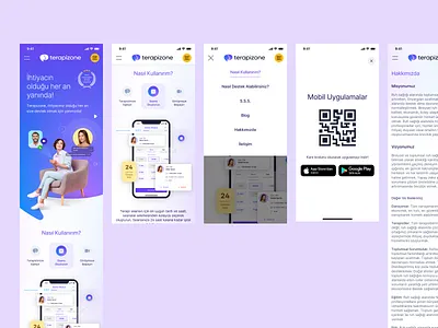 Terapizone - Mobile Website blue mobile website online psychology purple terapizone theraphy therapist