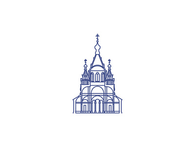 The Archdiocese of Russian Orthodox Churches in Western Europe badge bible brand identity branding building cathedral christian christianity church creative emblem france graphic design illustrator logo orthodox paris traditional vector visual identity