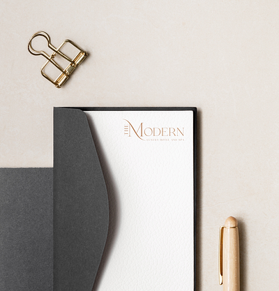 The Modern - A Luxury Hotel and Spa adobe illustrator brand design brand identity branding branding agency branding design design graphic design hotel logo illustrator logo logo design minimalist branding minimalist logo modern logo typography