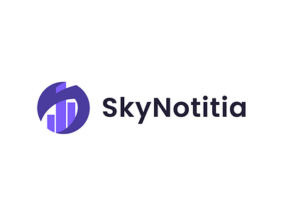 Sky Notitia Logo analytics logo best logo branding business logo circular logo clean logo design gradient logo graphic design icon design illustration logo logo folio minimal logo purple logo s letter logo s logo social media logo square logo vector
