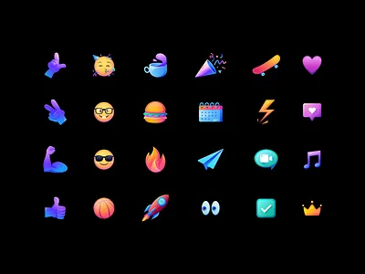 Emojis collection for Saturn App 3d app art branding design emojis emojis collection graphic design hand icons illustration illustrator logo ui vector