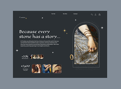 Landing page for Timeless graphic design ui ux