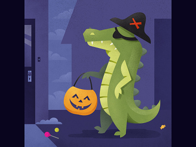 HallowZOOeen Alligator alligator halloween ill illustration shape trick or treat