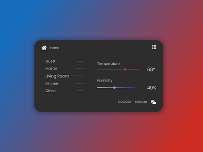 Smart Thermostat daily ui design graphic design smart home smart thermostat ui ux