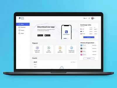 DSS Bank Visual design composition concept dashboard design icons logo ui uidesign uxui visual desing