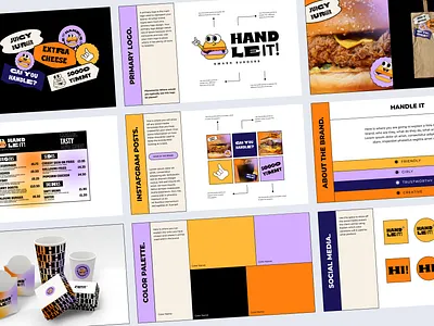 HandleIT! Brand Guidelines brand brand identity branding burger identity logo logo design logomark marketing minimalist logo modern logo restaurant typography